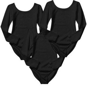 3 Danskin Now Girls' Long Sleeve Leotard 14-16
